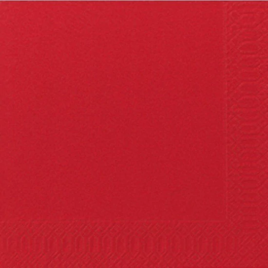 Duni szalvéta piros 3 rétegű 33x33cm 8x125db/gyűjtő
