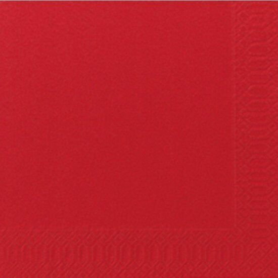 Duni szalvéta piros 3 rétegű 33x33cm 8x125db/gyűjtő