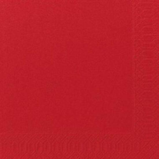 Duni szalvéta piros 3 rétegű 40x40cm 8x125db/gyűjtő