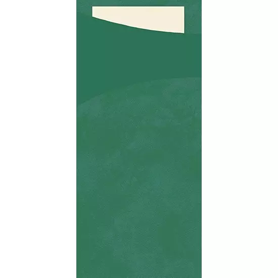 Duni sacchetto Dark green/krém 19x8,5cm 5x100db/gyűjtő