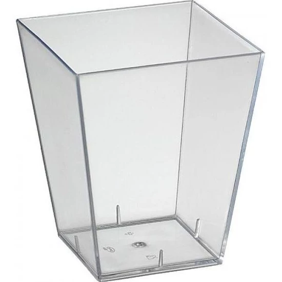 Duni Amuse-bouche kínáló tálka Square átlátszó 150ml 6x38db/gyűjtő
