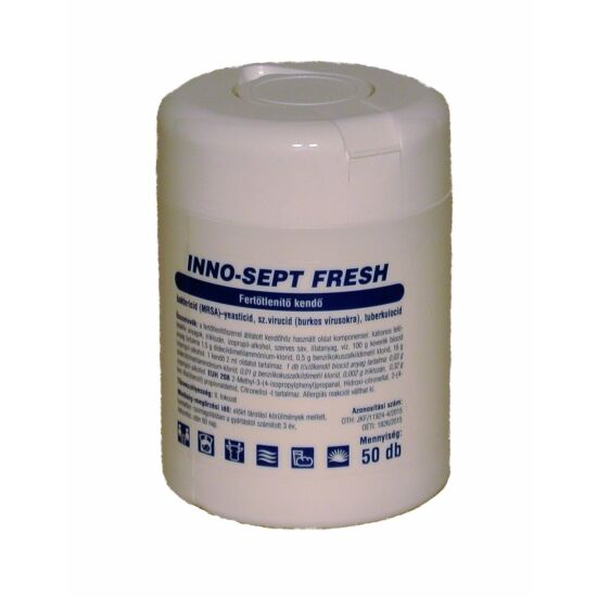 INNO-SEPT FRESH fertőtlenítő törlőkendő 50db/cs