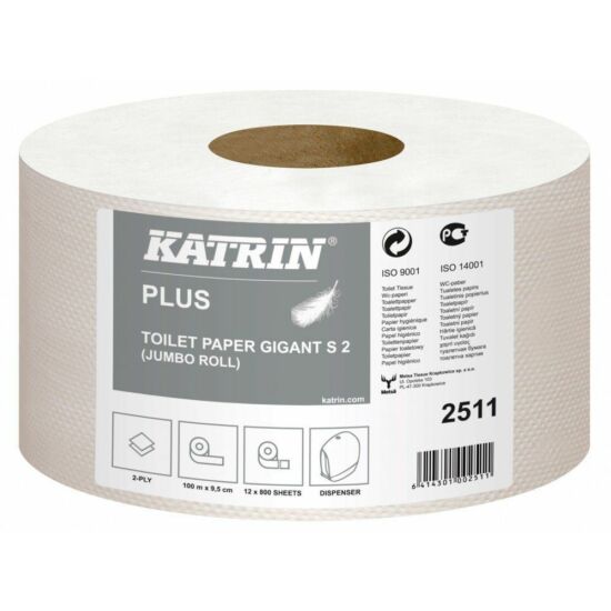 Katrin Plus Gigant S 2 rétegű közületi toalett papír 1x12tekercs