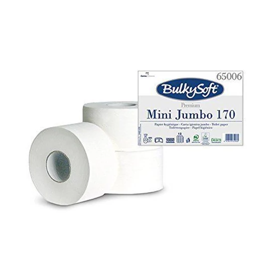 BulkySoft prémium mini jumbo toalettpapír 2 rétegű M9 D19 170m cell 12tek/gyűjtő