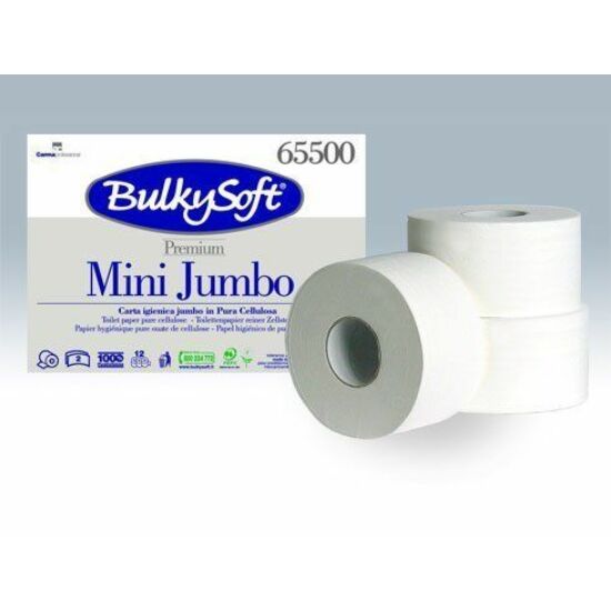 BulkySoft prémium mini jumbo toalettpapír 2 rétegű M9 D19 145m cell 12tek/gyűjtő