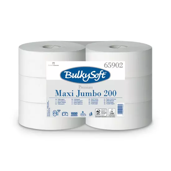 BulkySoft classic belsőmagos maxi jumbo toalettpapír 2rtg M13,4 D20 200m cell 6tek/gyűjtő