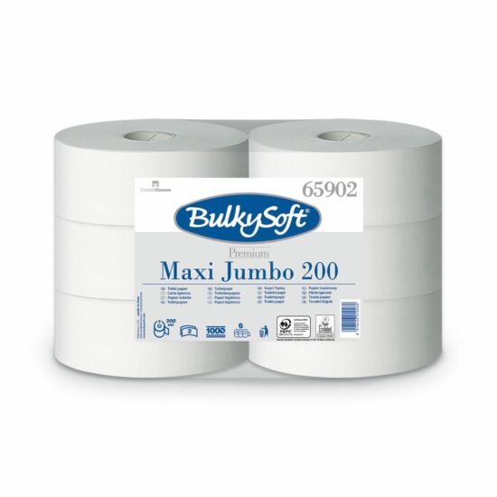 BulkySoft classic belsőmagos maxi jumbo toalettpapír 2rtg M13,4 D20 200m cell 6tek/gyűjtő