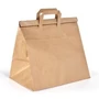 Kép 1/2 - Duni BioPak Take-Away összecsukható papírtáska barna 320x210x340mm 1x250db/gyűjtő