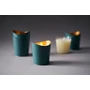 Kép 2/2 - Duni Ripple gyertyatartó Ocean Teal 80x70mm 6db/gyűjtő